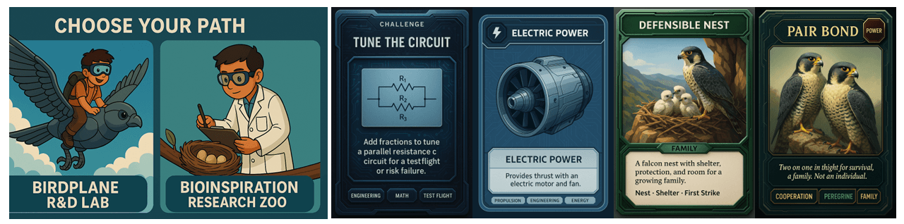 Kid flying robotic birdplane